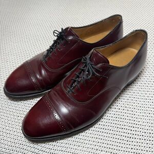 Johnston & Murphy Dark Red Leather Oxfords